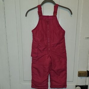 London Fog Pink Snow Bib Overalls